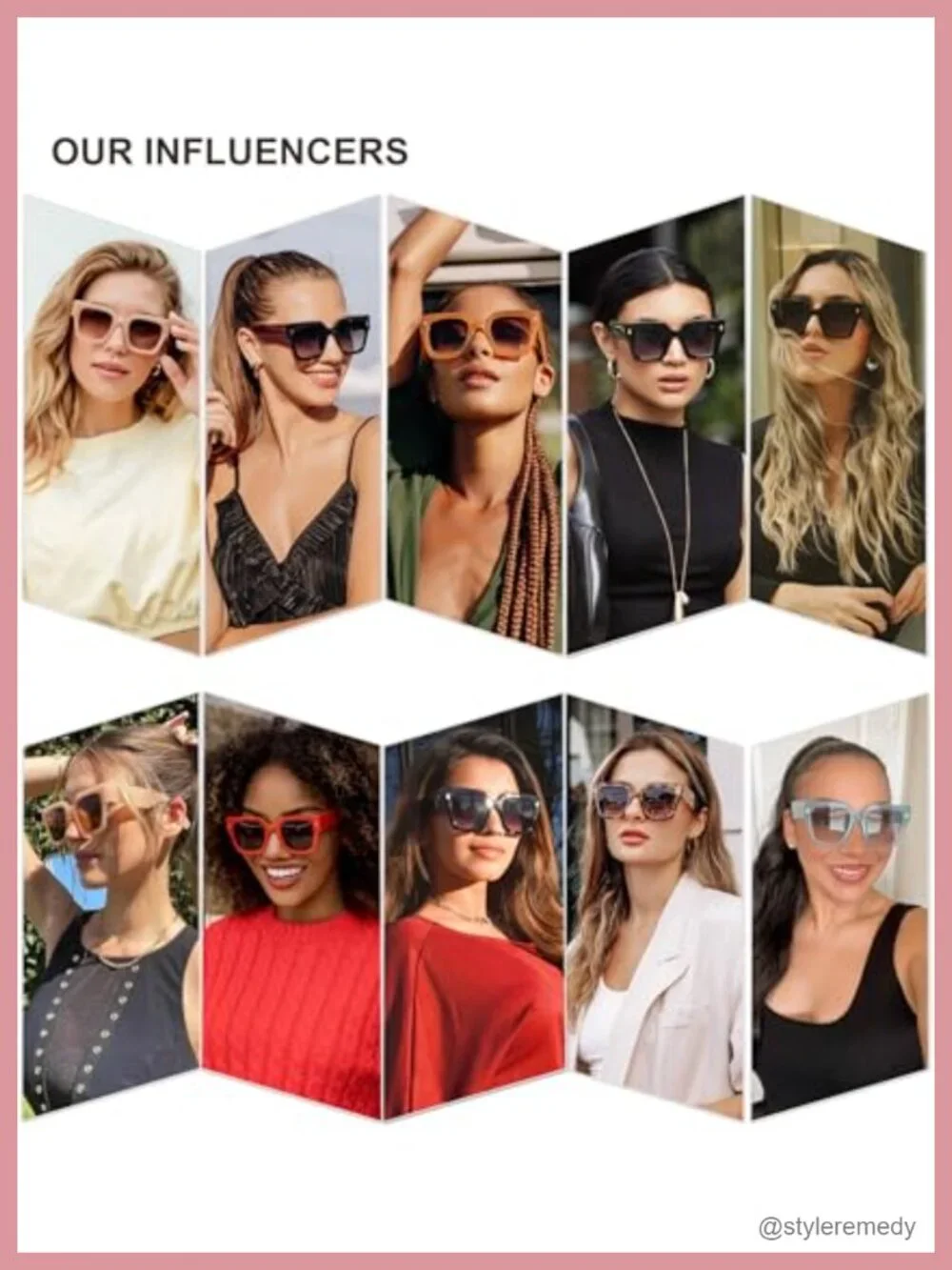 Vintage Oversized Square Sunglasses UV400 Polycarbonate Lens Non-Polarized